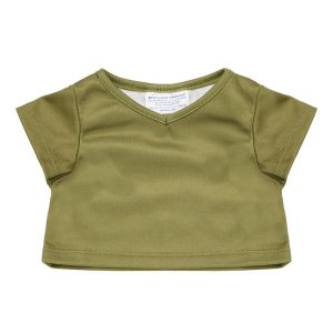 Army Green V-Neck T-Shirt
