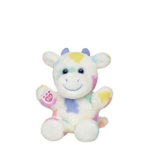 Build-A-Bear Mini Beans Colorful Splatter Cow Stuffed Animal