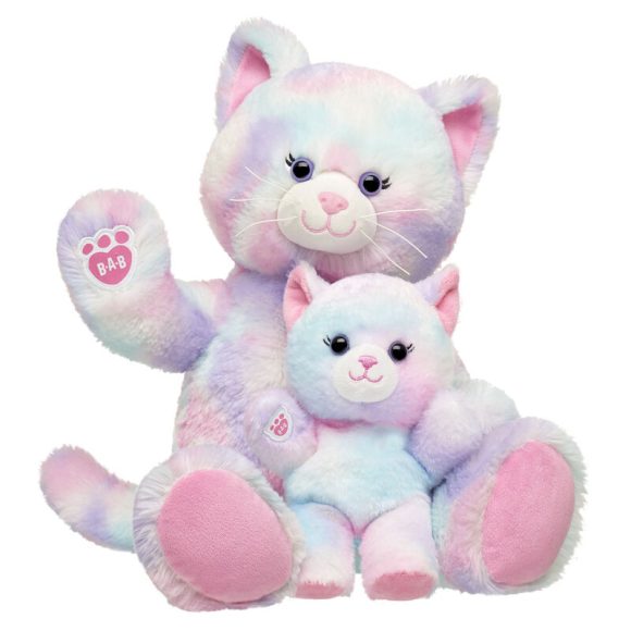 Pastel Swirl Kitty Stuffed Animal & Mini Beans Gift Set